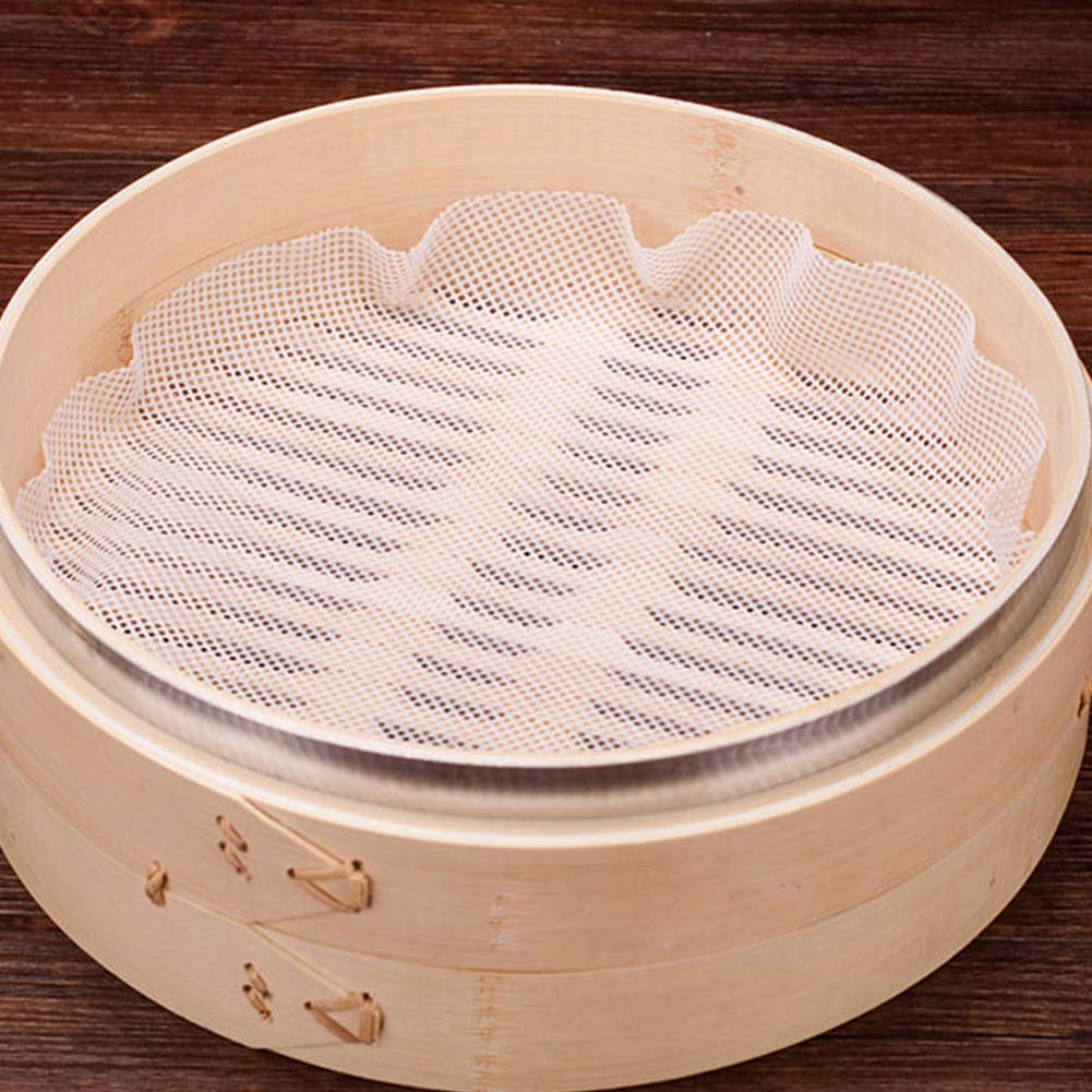 CANDeal 65cm Large Silicone Steamer Liner - Non-Stick Mesh Mat for Bamboo Steamers, Perfect for Dim Sum, Dumplings & Pastry Baking - Dishwasher Safe & Reusable Steamer Insert for Healthy Cooking