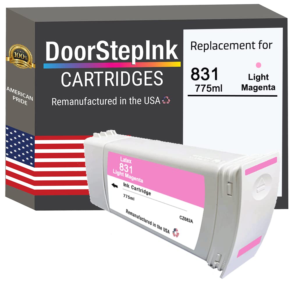 HP 831 CZ687A Light Magenta Ink Cartridge Replacement - Compatible with Latex 310/330/360/370/570 Printers (54in/64in) | Remanufactured in USA | High-Quality Printing for Posters, Banners & Signage