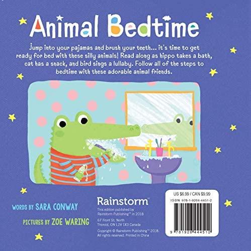 Animal Bedtime Board Book - Durable Toddler Book for Early Learning & Bedtime Stories - Perfect for Kids' Nighttime Routine & Early Reading Development