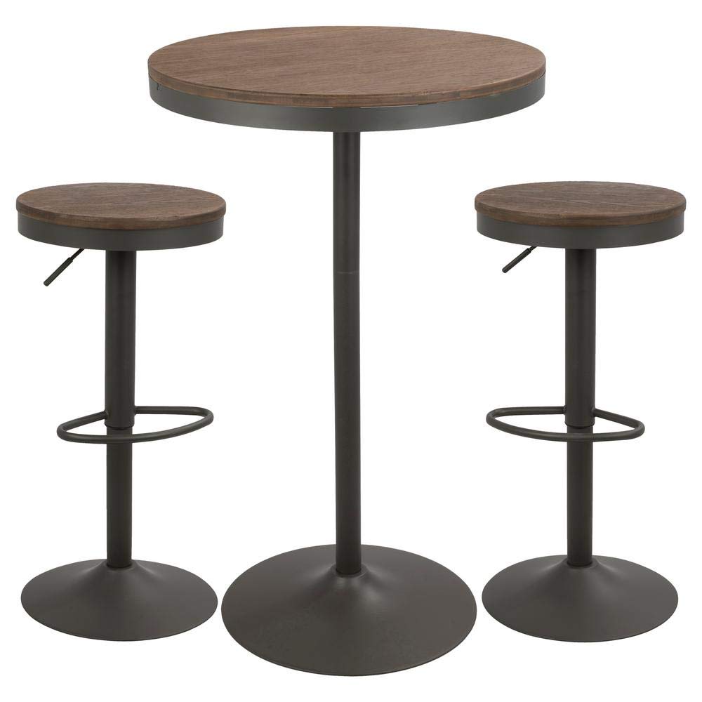 LumiSource Dakota 2-Piece Pub Table Set with Stools - 36