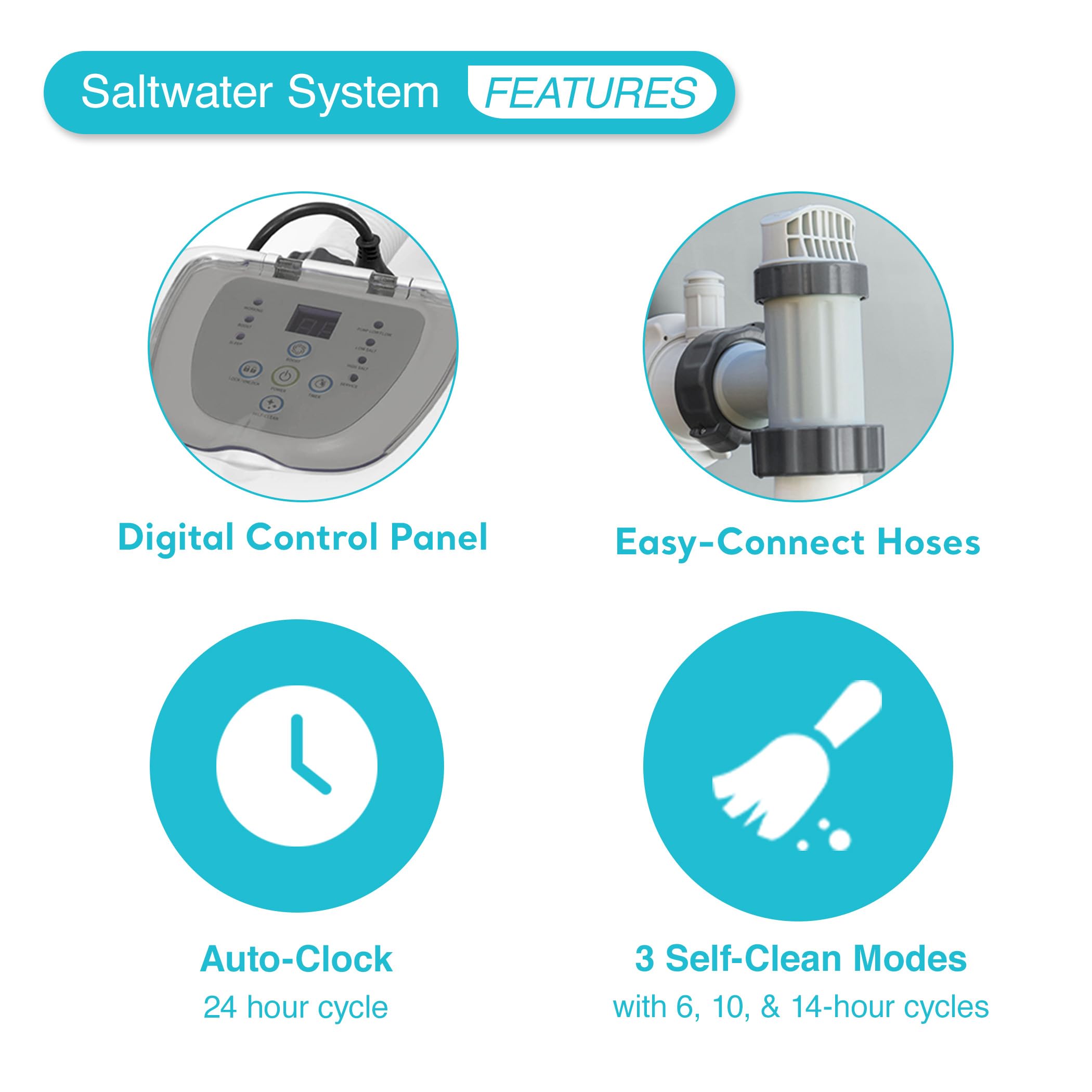 **Intex Krystal Clear Saltwater System for 7000 Gallon Above Ground Pool – Deluxe 800 GPH Wall-Mounted Automatic Skimmer – Easy Pool Maintenance for Clean & Clear Water**    *(Use Case: Perfect for keeping your above-ground swimming pool water clean and clear with minimal effort, ideal for backyard pools, family gatherings, and summer relaxation.)*