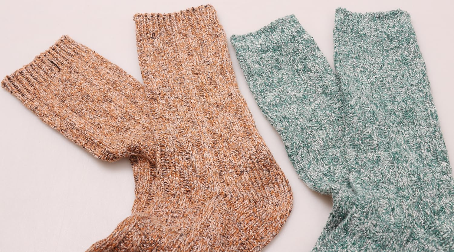 TINTAO Women's Cotton Knit Crew Socks - Thick Warm Wool Slouch Socks for Women (Size 5-10) - Perfect for Winter, Home, Office & Gift Giving #W502