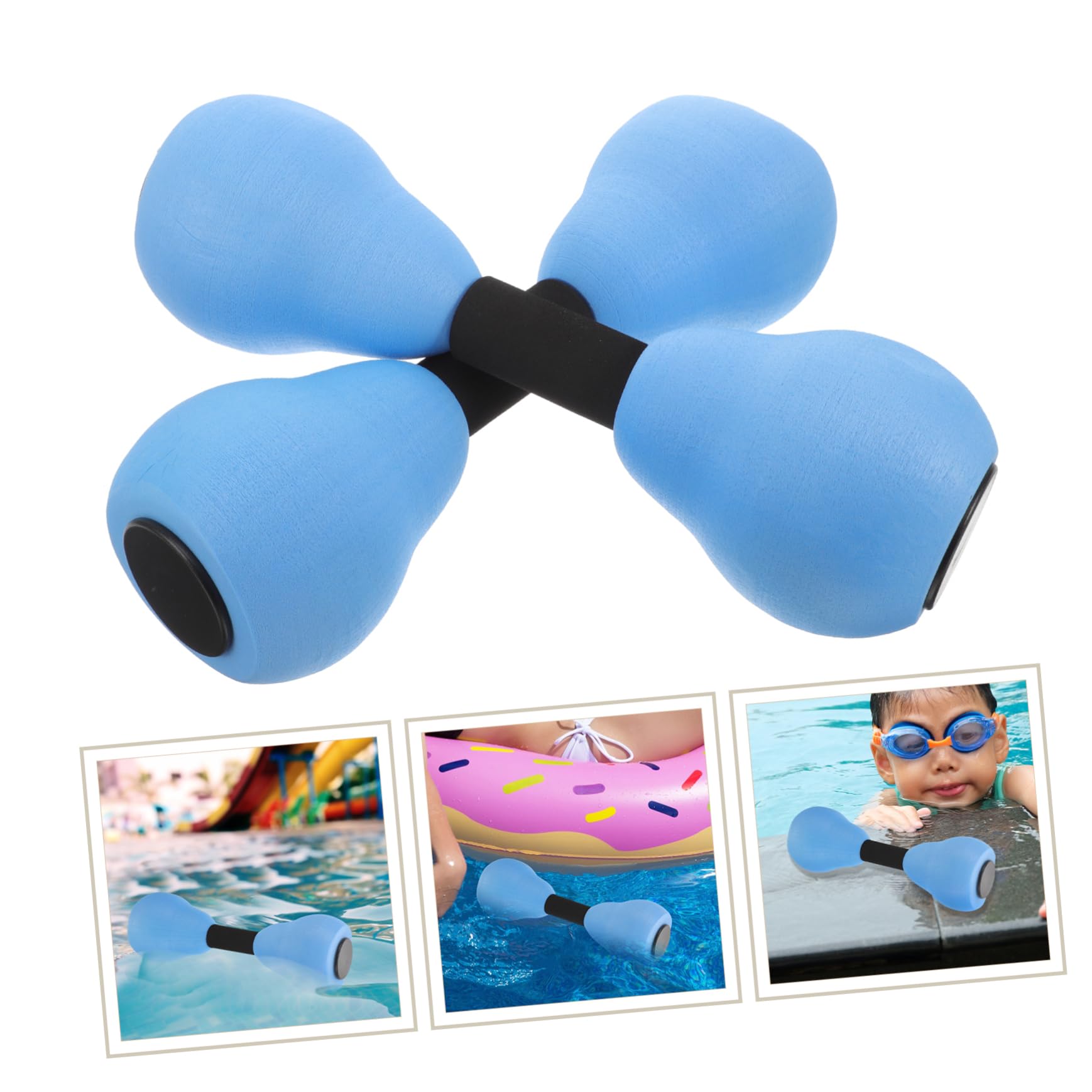 WOONEKY 1 Pair Kids Water Dumbbells - Floating Foam Swim Weights for Pool Fitness Training, Aqua Dumbbells for Water Exercise & Strength Training - Perfect for Swimming, Aqua Aerobics & Kids Water Play