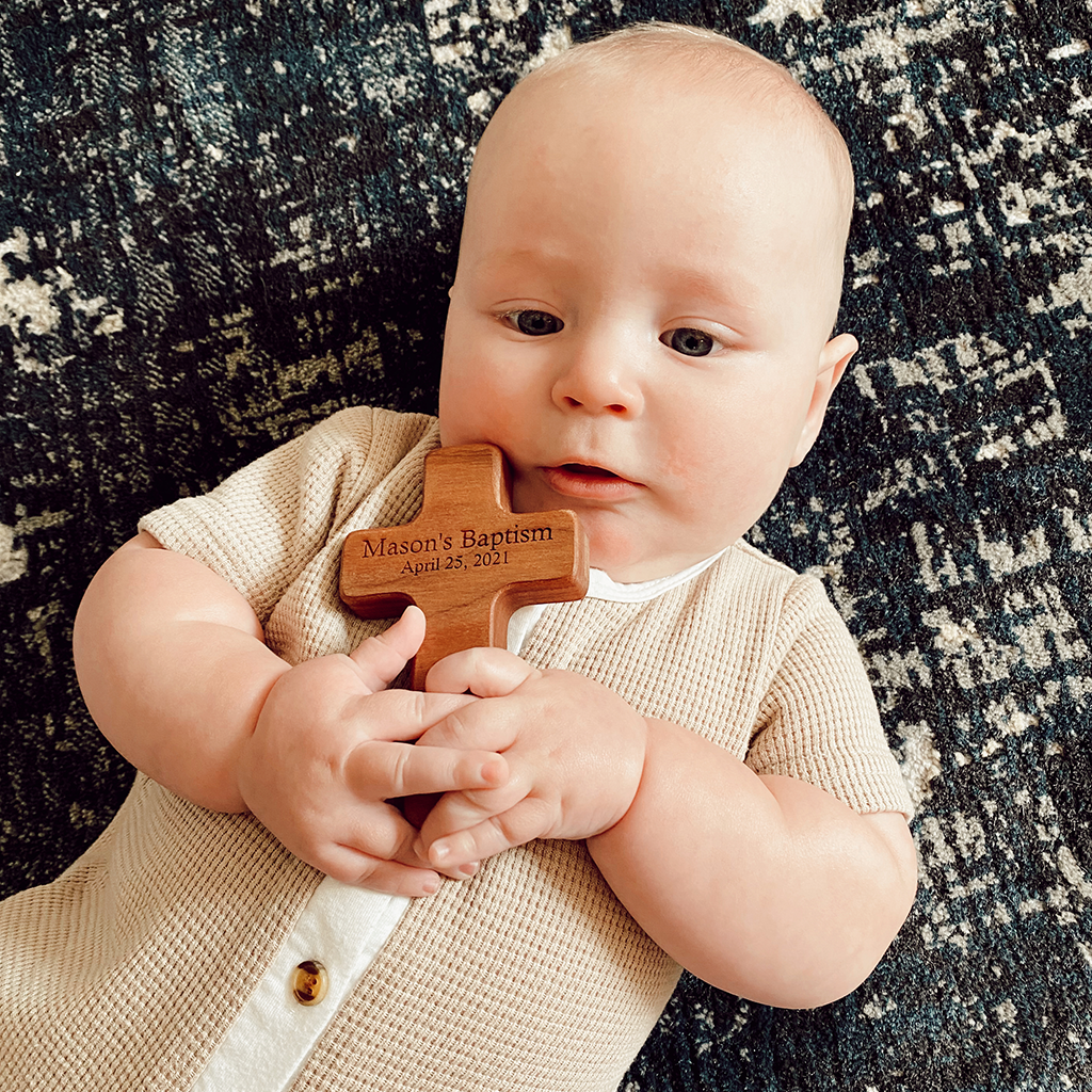 Natural Wooden Baby Rattle Toy - Handmade Organic Teether for Infants 0-12 Months | Perfect for Sensory Play, Early Development & Baby Shower Gifts