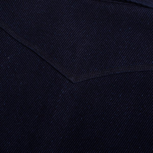 Iron Heart IHSH-208 Kersey Western Shirt in Indigo - Durable Denim Workwear for Cowboy Style & Outdoor Adventures