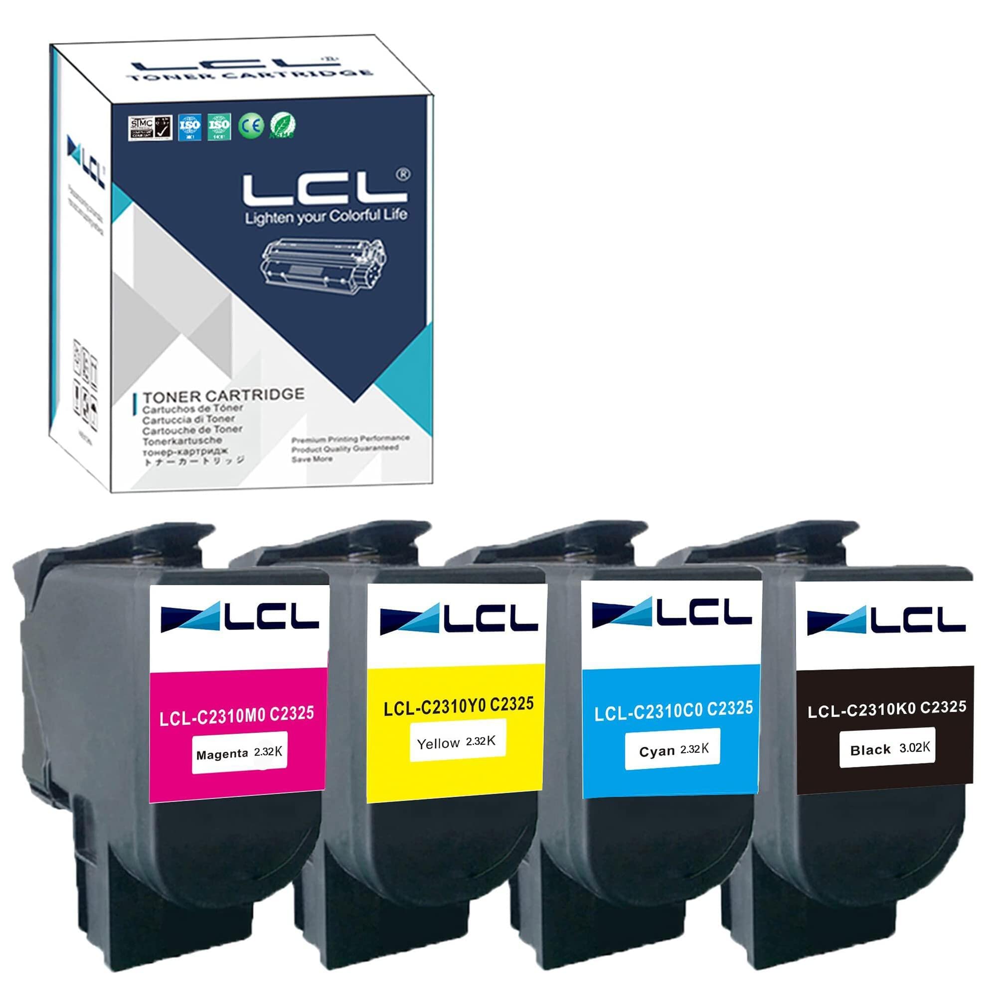 High-Quality 4-Pack KCMY Compatible Toner Cartridge Replacement for Lexmark C2310K0/C231HK0/C2310C0/C231HC0/C2310M0/C231HM0/C2310Y0/C231HY0/C2325/C2425/C2535/MC2325/MC2425/MC2640/MC2535 - Perfect for Office Printing & Home Use