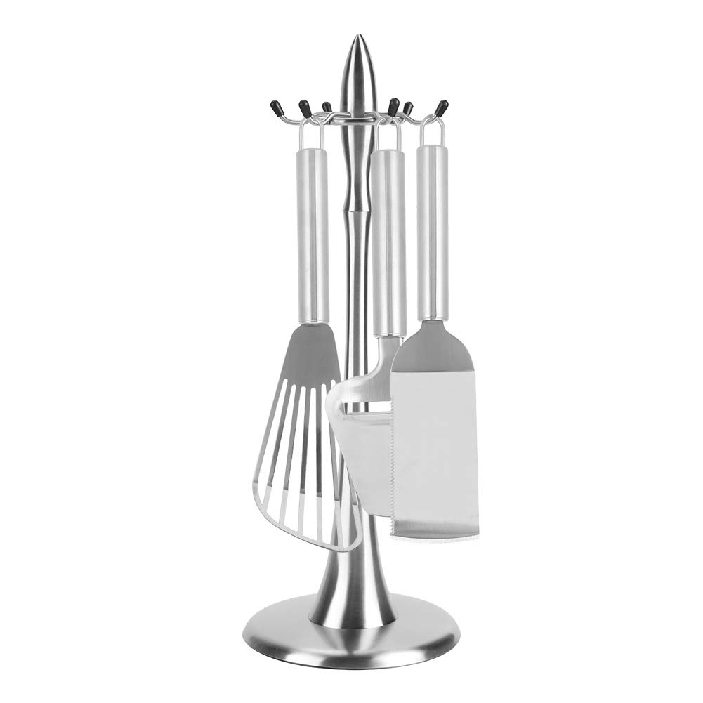360° Rotating Kitchen Utensil Organizer Stand - Space Saving Storage Rack for Cooking Tools, Spoons & Spatulas - Perfect for Home, Restaurant & Commercial Kitchens - Organize Countertops & Drawers
