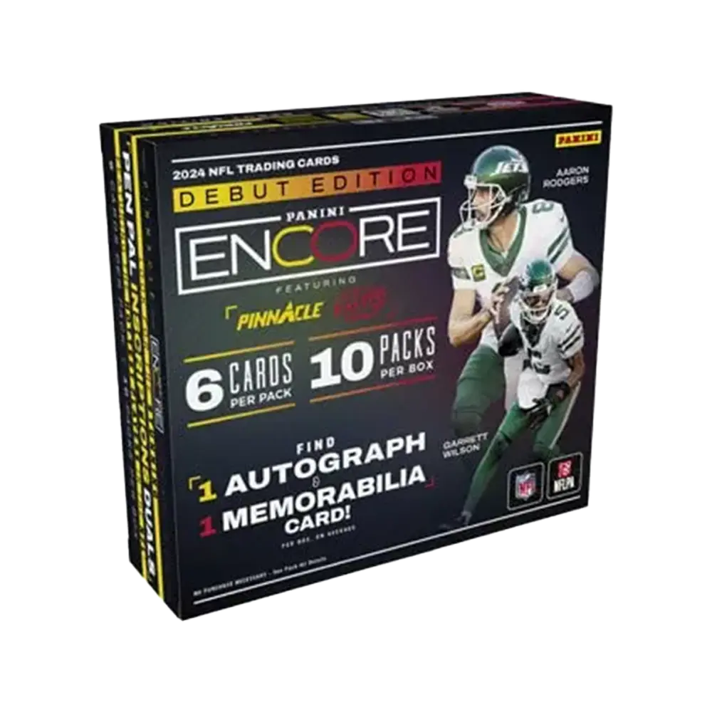 2024 Panini Encore Football Hobby Box - 12 Packs with Exclusive Autographs & Memorabilia Cards for NFL Collectors & Fantasy Football Fans - Perfect for Trading, Collecting & Displaying