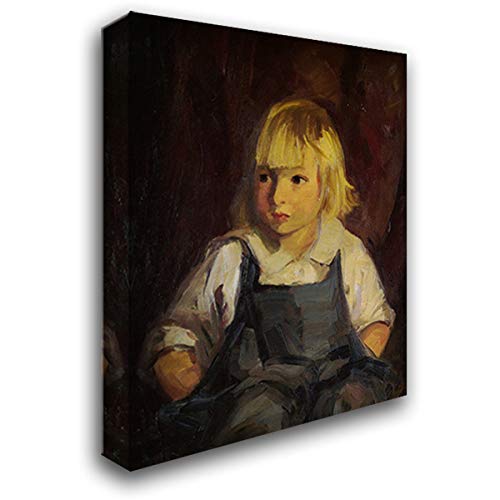 Robert Henri Blue Overalls Boy 20x24 Gallery Wrapped Canvas Art Print - Perfect for Nursery, Kids Room Decor & Farmhouse Wall Art