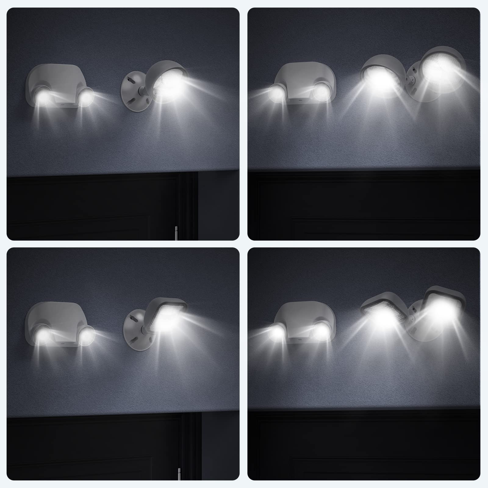 UL Certified LED Emergency Light with Remote Control - Adjustable LED Lamp Heads for Exit Lighting, 120V-277V Dual Voltage Backup Battery White Light (1 Pack) - Perfect for Offices, Warehouses, and Emergency Exits