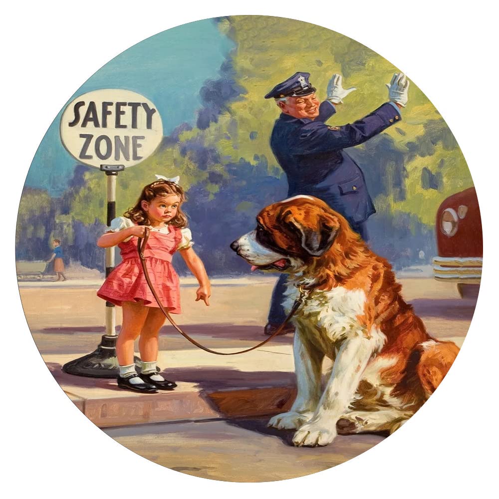 300 Pieces Childhood Memory Wooden Puzzle - Round Wall Art for Adults & Kids, Educational Decompression Toy for Parent-Child Games & Home Decor