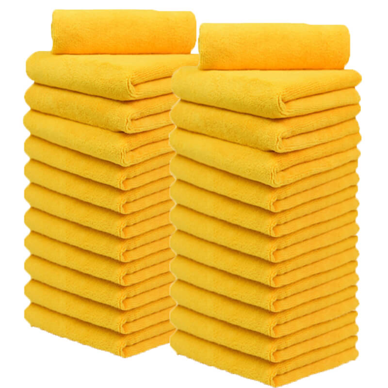 24 Pack Premium Microfiber Towels for Car Detailing & Household Cleaning - 16x16 Inches, 380GSM Ultra Absorbent Wash & Dry Cloths - Perfect for Cars, Kitchen, Bathroom & Gym Use