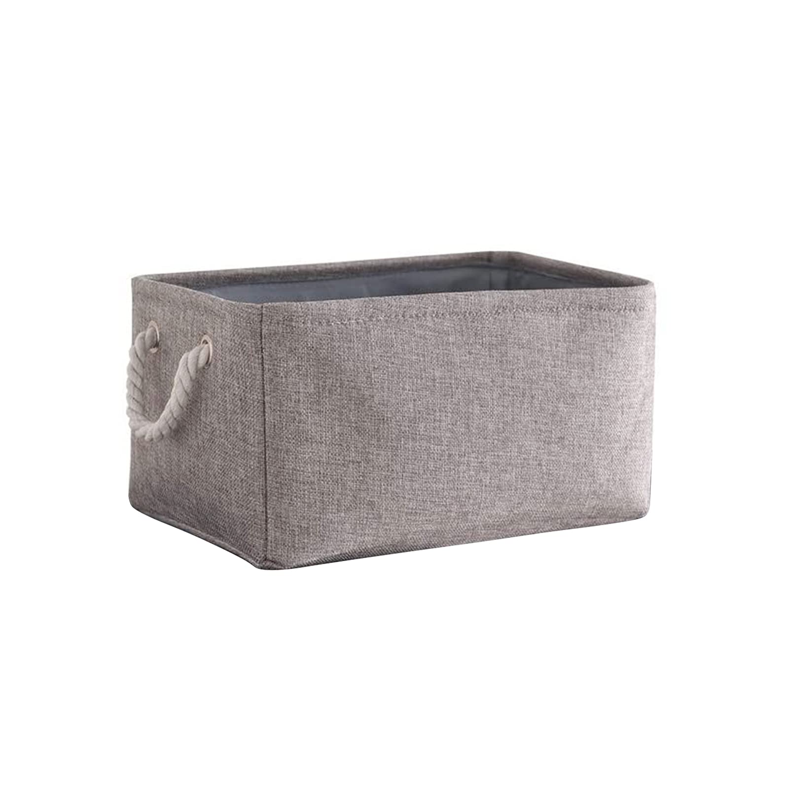 **Foldable Fabric Storage Basket with Handles - 13.7x9.8x6.6 Inch Gray Organizer for Toys, Shelves, Nursery, Closet & Office - Perfect for Home Organization & Decorative Storage**