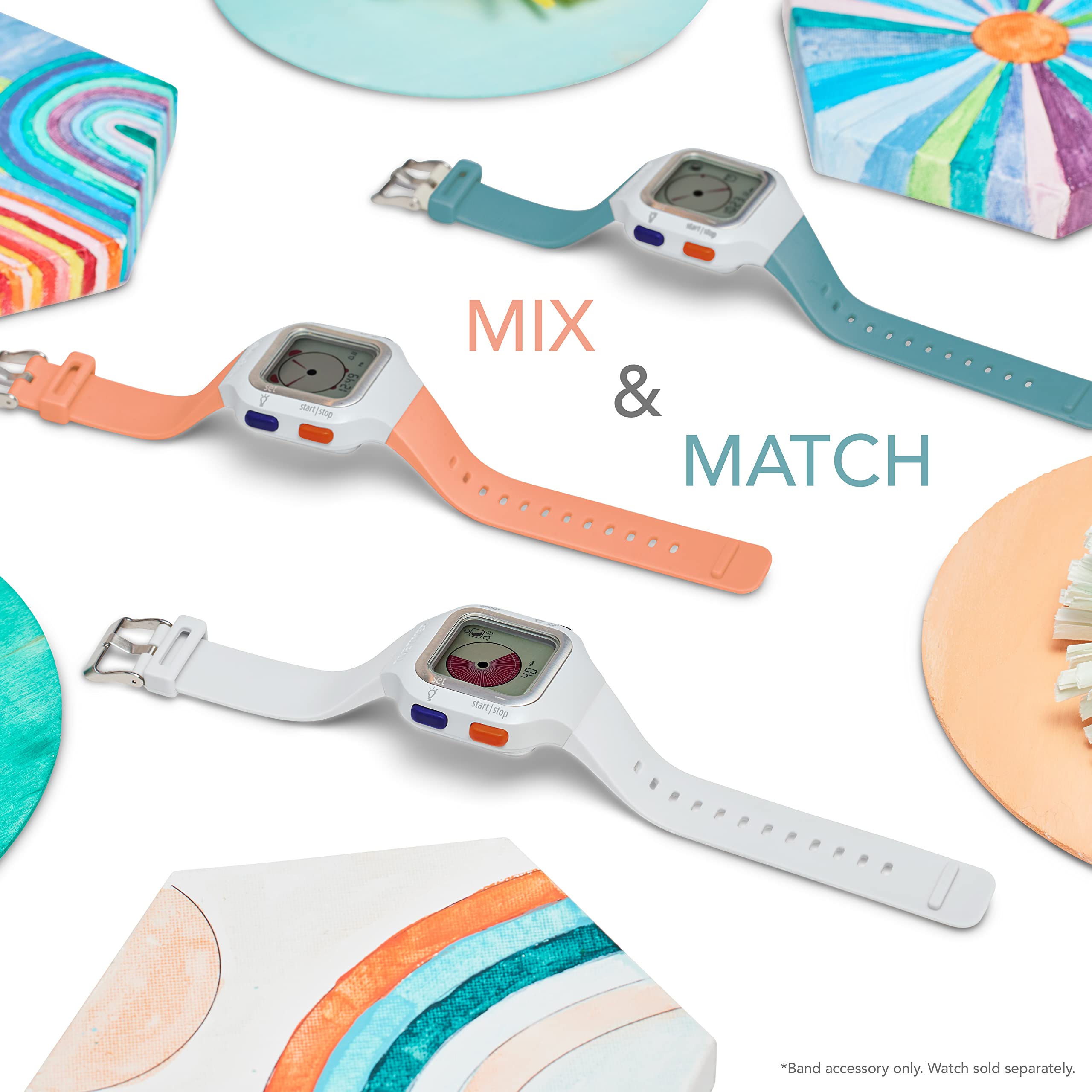 **Soft Silicone Adjustable Watch Band Replacement - TIME TIMER Compatible Strap for Women & Kids - Sedona Orange (Small) - Perfect for School, Sports & Daily Wear**