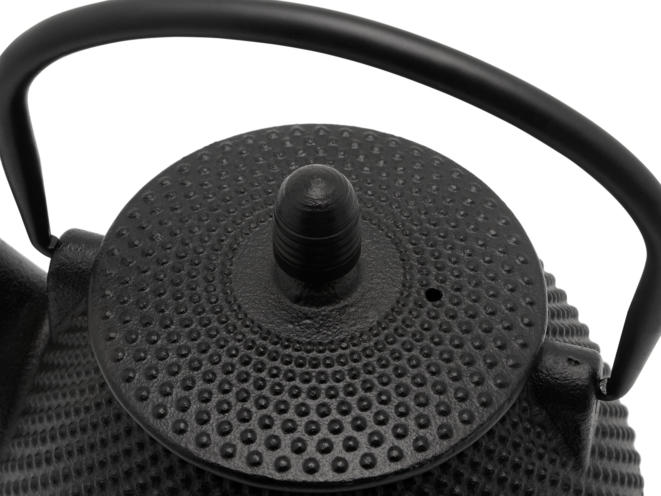 Premium Bredemeijer Wuhan Cast Iron Teapot 1.0L - Black Japanese Style Teapot with Removable Stainless Steel Filter - Perfect for Loose Leaf Tea, Home Brewing & Tea Ceremonies