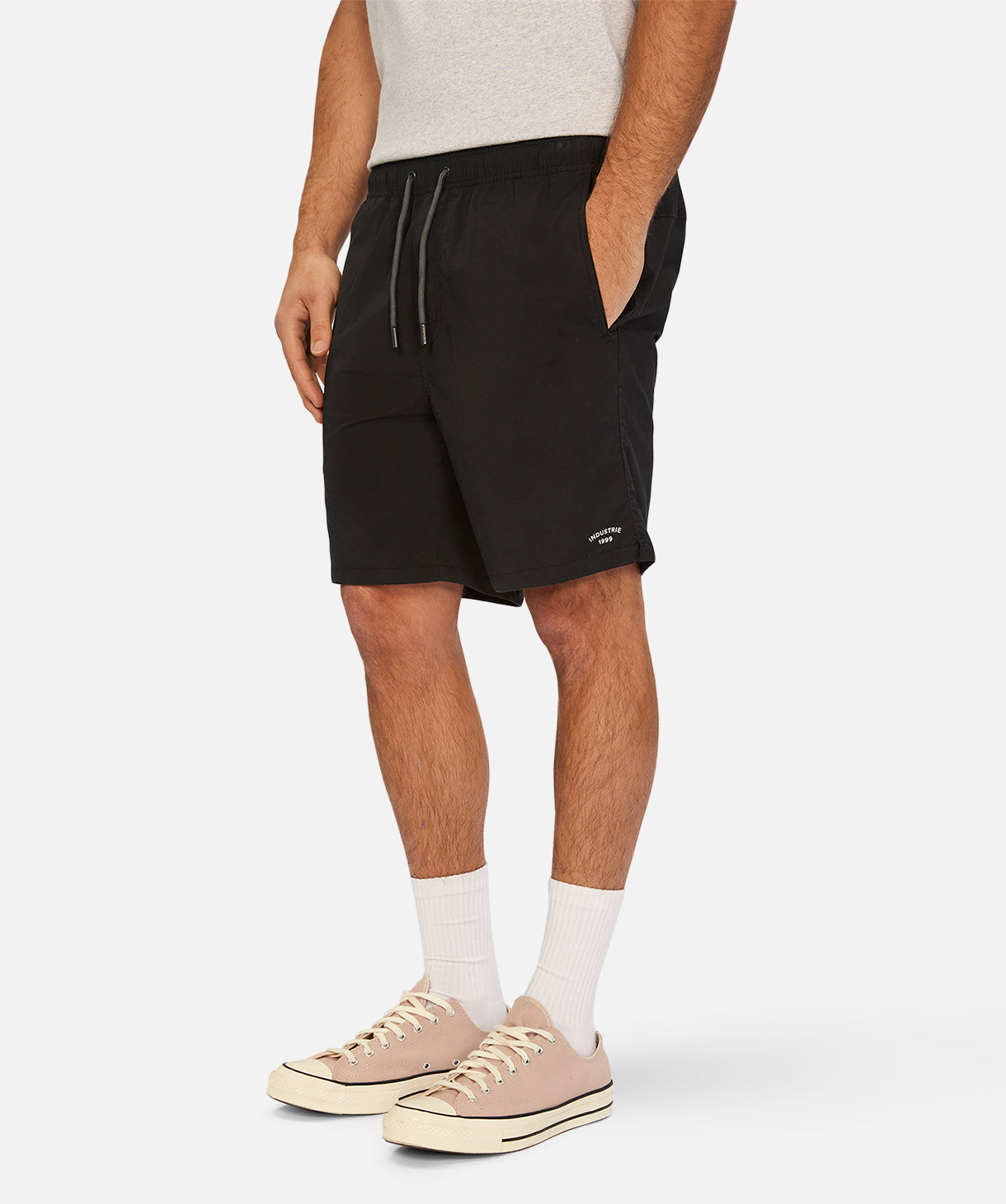 **Bahama Angler Swim Shorts for Men - Quick-Dry, UPF 50+ Solid Black Board Shorts - Perfect for Beach, Pool, Surfing & Vacation**