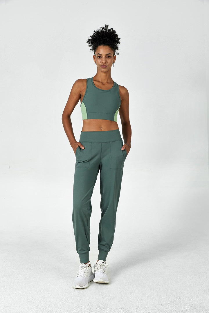 FlexEase™ High Rise Cozy Jogger Pants for Women - Soft Stretchy Lounge Pants in Light Teal | Perfect for Yoga, Running Errands & Relaxing at Home