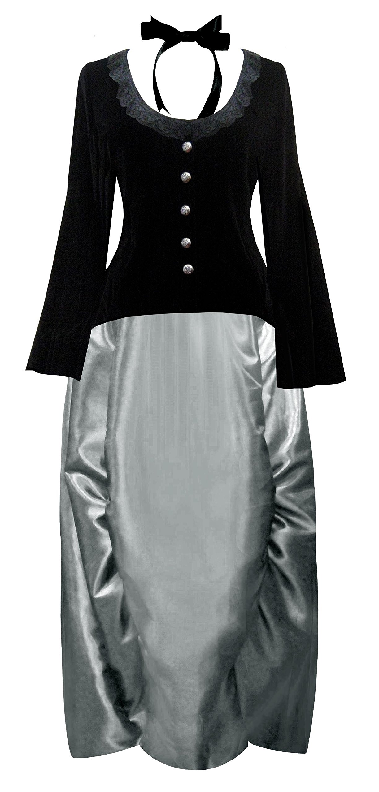 Victorian Steampunk Gothic Women's Top & Skirt Set - Elegant Civil War Era Costume for Cosplay, Halloween, and Themed Parties