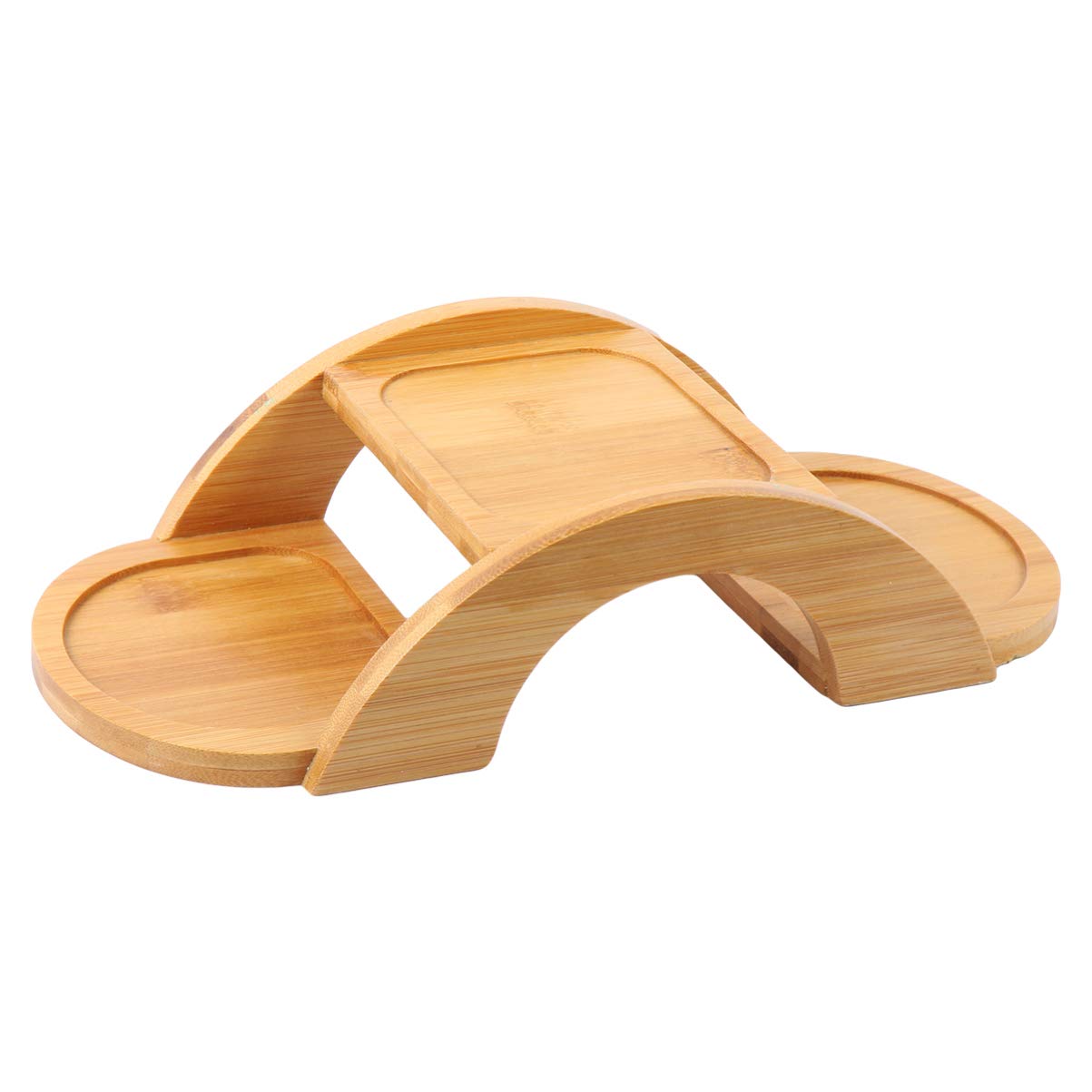 YARNOW Wooden Plant Stand - Bridge Shaped Desktop Succulent Holder & Flower Pot Shelf for Home, Office Decor | Perfect for Succulents, Small Plants, and Centerpieces | Ideal for Living Room, Bedroom, and Workspace Decorations