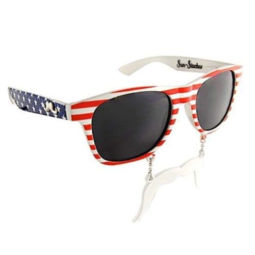 Patriot Sunglasses - Red, White & Blue Costume Accessories for Parties & Events