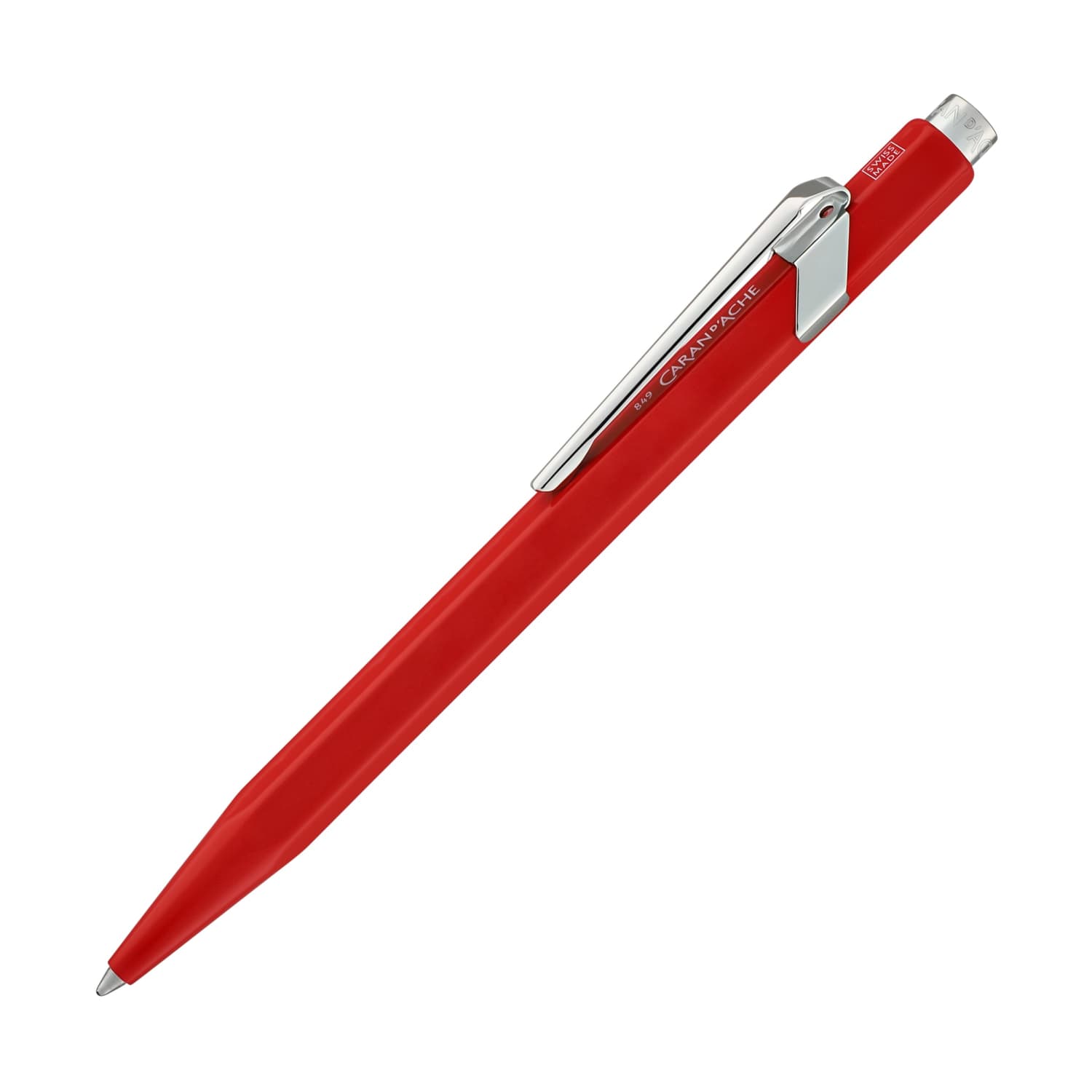 Premium Caran d'Ache 849 Metal Ballpoint Pen - Elegant Red Ink Writing Instrument for Professionals & Gift Giving | Office, Business, Journaling & Everyday Use