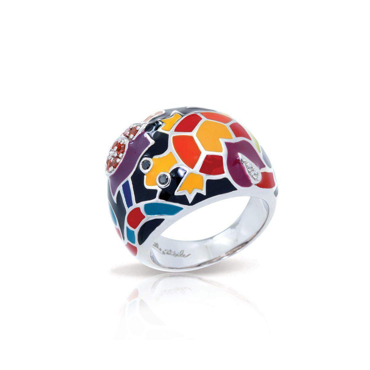 Belle Etoile Galapagos Black Ring Size 8 - Elegant Stackable Ring for Women, Perfect for Everyday Wear, Gift Giving & Special Occasions