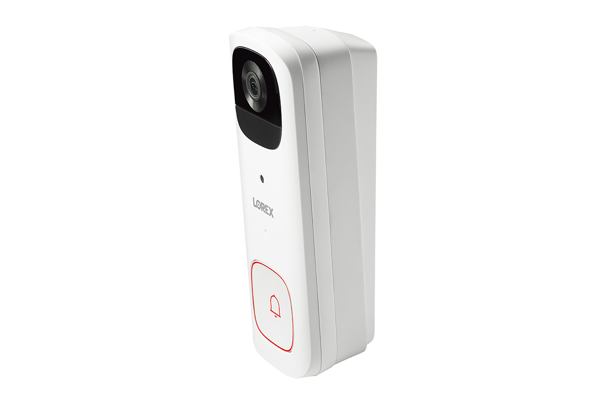 Lorex 2K WiFi Video Doorbell with Battery & WiFi Chimebox (32GB) - Smart Home Security Camera for Front Door Monitoring & Package Delivery Alerts