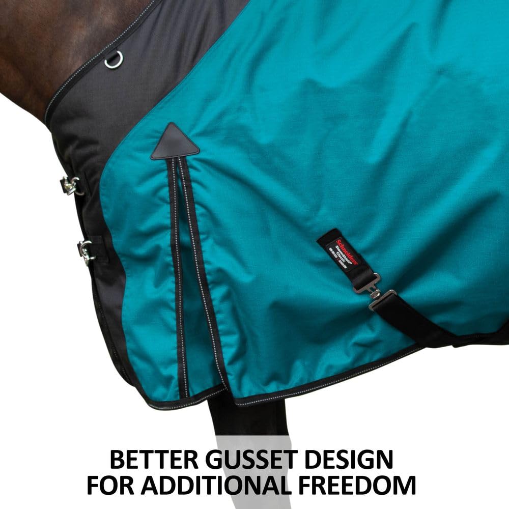 Classic II Surcingle Horse Turnout Blanket - Waterproof Winter Horse Blanket with Contour Collar & 1200D Ripstop Durability | Ideal for Cold Weather Riding, Stable Use & Outdoor Horse Protection