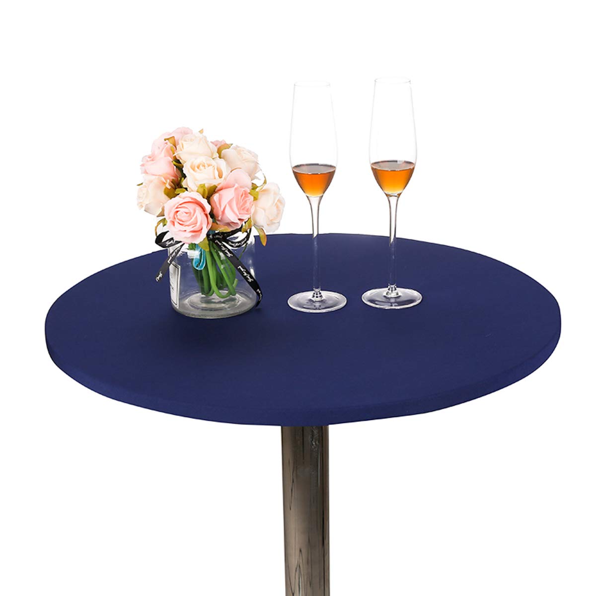 Stretchable Spandex Tablecloth 24 Inch Round - Perfect for Cocktail Parties & Events