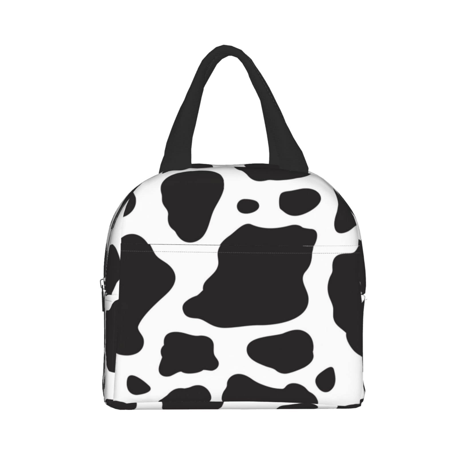 **Pink Cow Print Insulated Lunch Box - Reusable & Portable Meal Bag for Men & Women - Perfect for Work, Travel, Picnic & School Lunch**