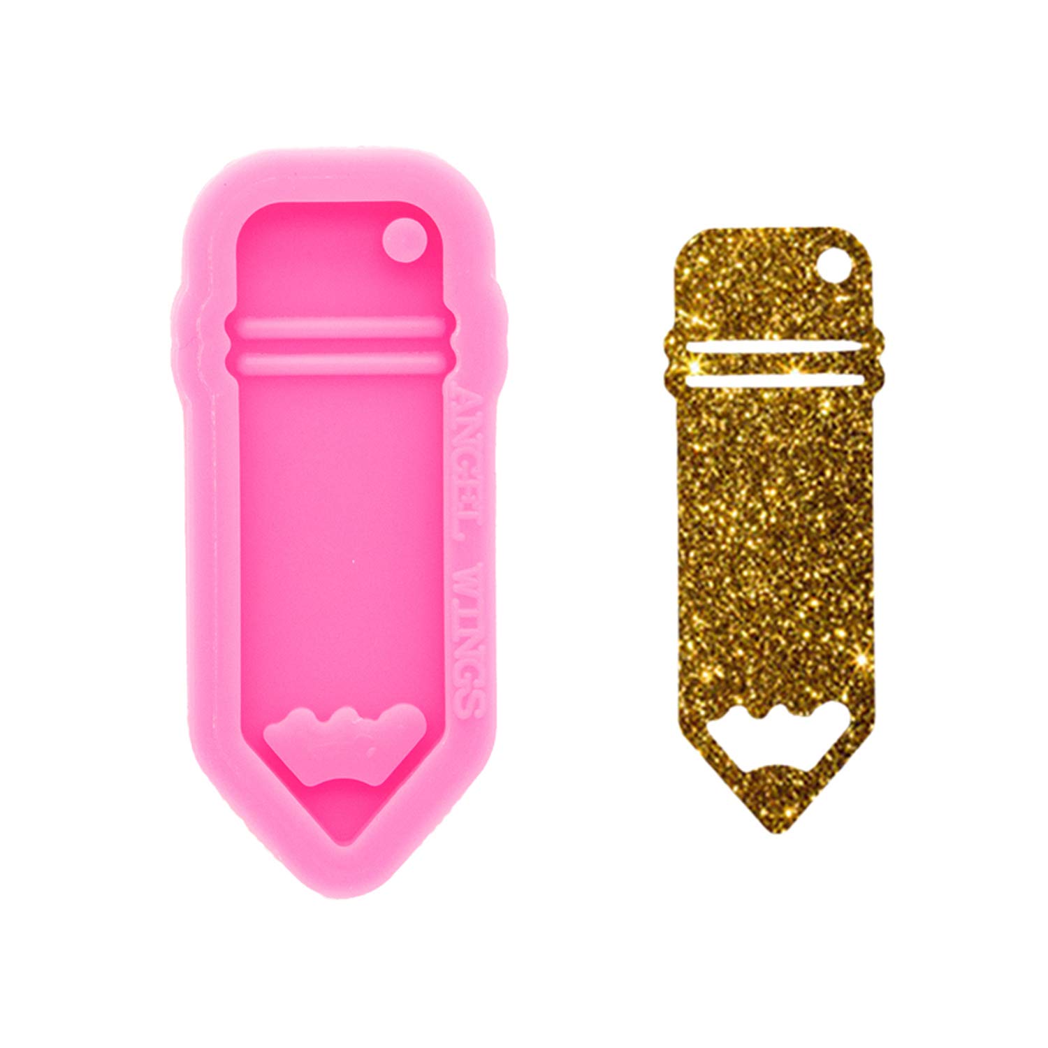 Shiny Glossy Pencil-Shaped Silicone Molds for Polymer Clay & Epoxy Resin Jewelry Making - DIY Keychain, Necklace & Craft Molds - Perfect for Handmade Gifts, DIY Projects & Resin Art Creations