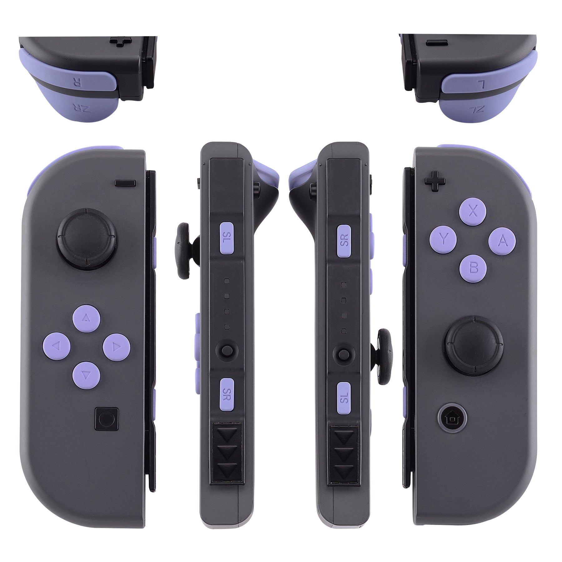 ExtremeRate Light Violet Replacement ABXY Buttons & Triggers Kit for Nintendo Switch JoyCon (OLED Included) - Full Set with Tools for DIY Repair & Customization - Perfect for Gaming, Home Use & Travel Accessories