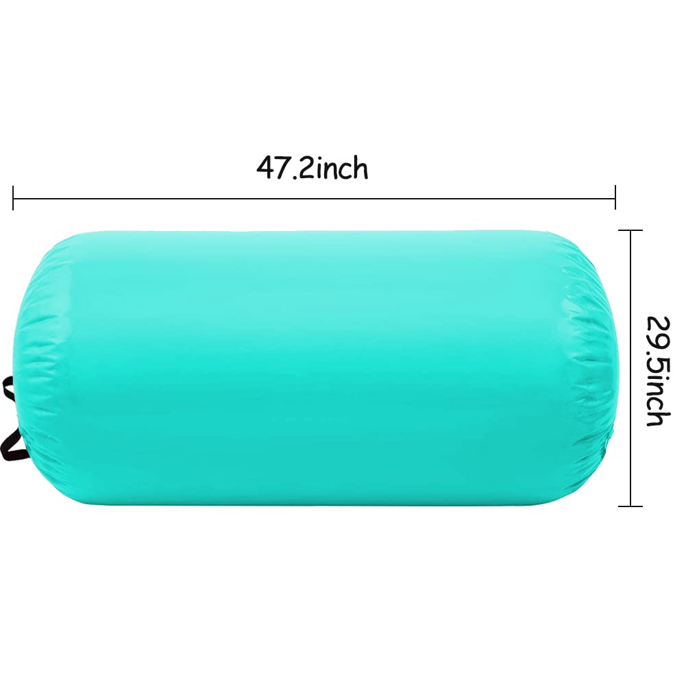 Inflatable Air Barrel Back Roller Tumbling Mat with Electric Pump - Gymnastic Equipment for Home Gym, Cheerleading & Yoga - Perfect for Stretching, Exercise & Tumbling Practice