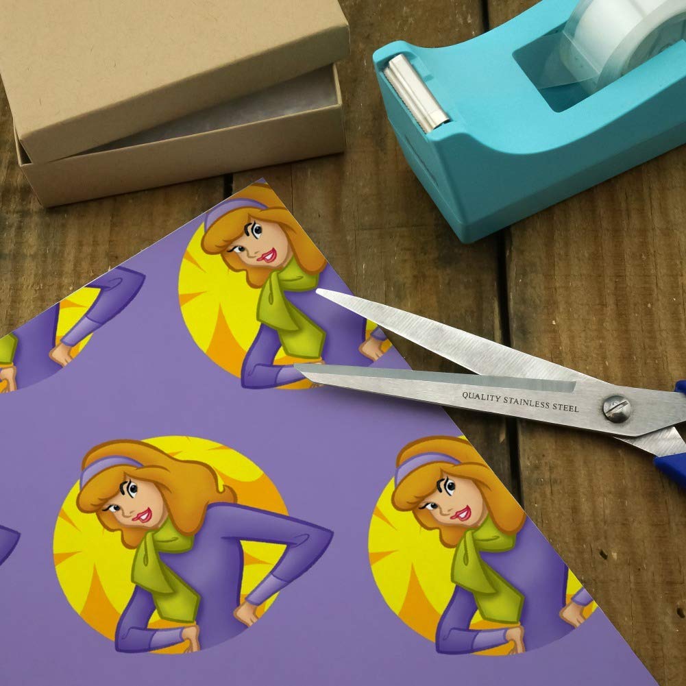Scooby Doo Daphne Character Gift Wrap Paper Roll - Cartoon Themed Wrapping Paper for Birthdays, Christmas & Party Presents - 24