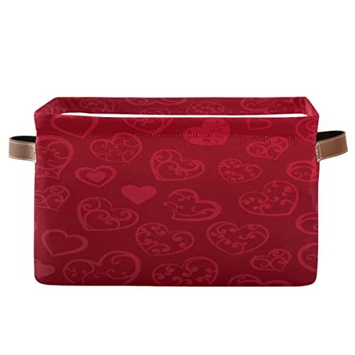 Small Hearts Red Background