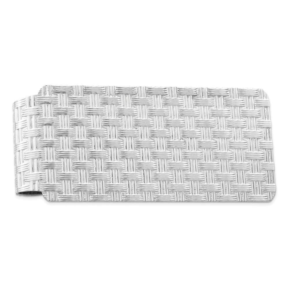 Premium 925 Sterling Silver Rhodium-Plated Money Clip for Men - Elegant Cash Holder for Weddings, Business & Everyday Use