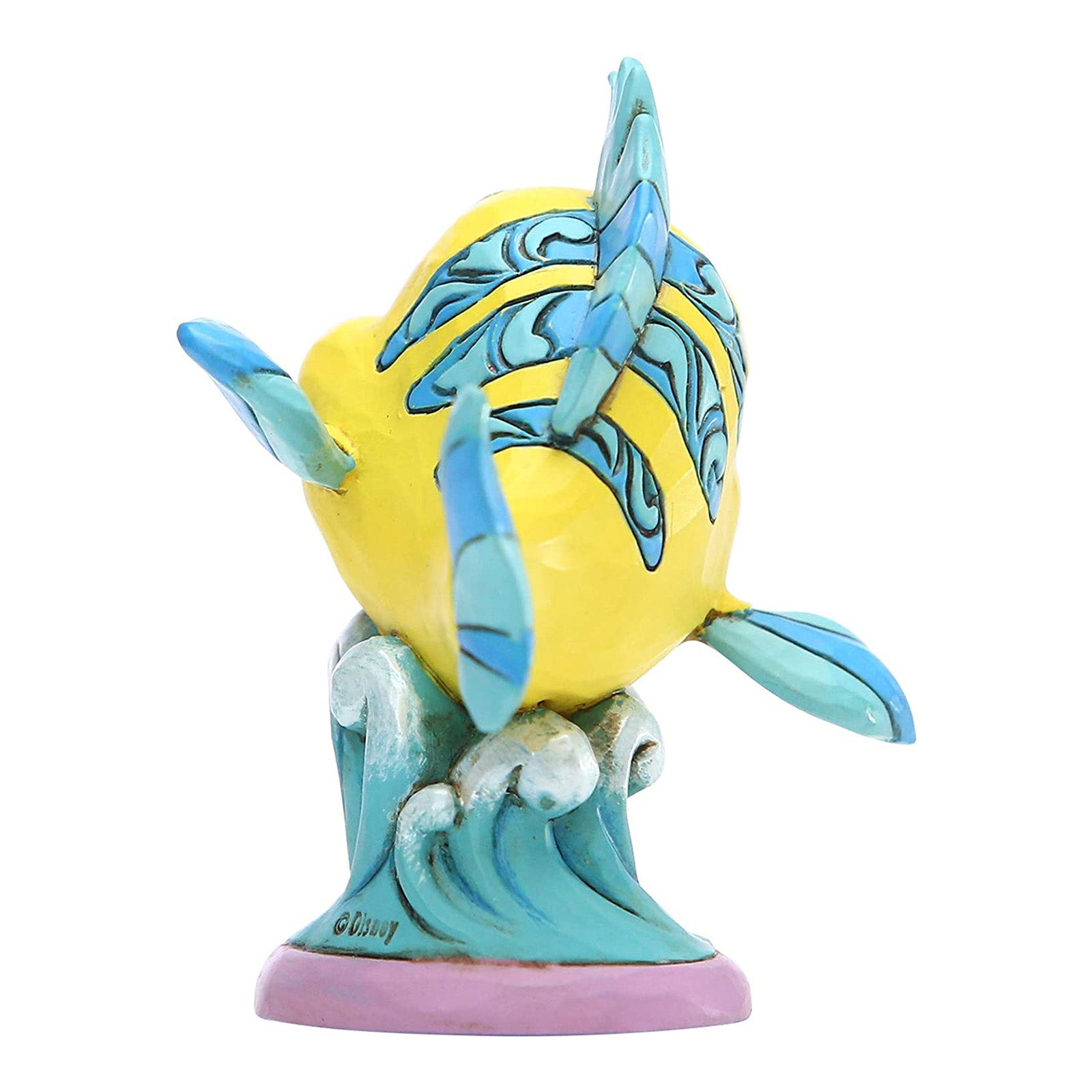 Enesco Disney Showcase Little Mermaid Flounder Go Fish Figurine - Ariel's Underwater Friend for Disney Collectors & Home Decor