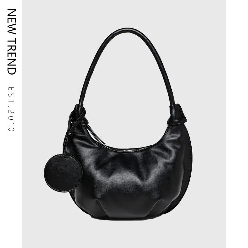 Vegan Leather Crossbody Bag for Women - Portable Underarm Shoulder Bag, Stylish & Versatile Dumpling Purse - Perfect for Travel, Shopping, and Everyday Use