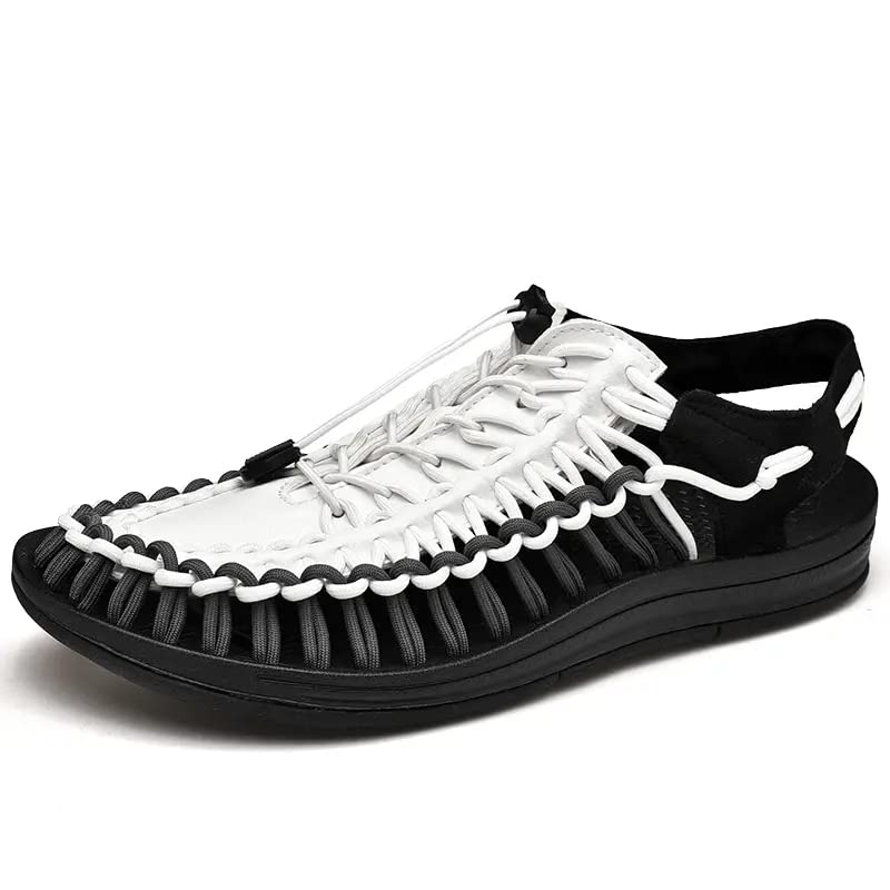 **Breathable Men's Wrap Toe Sandals - Soft Flat Summer Sandals for Outdoor, Beach & Casual Wear - Comfortable Woven Slip-On Shoes for Walking & Relaxation**