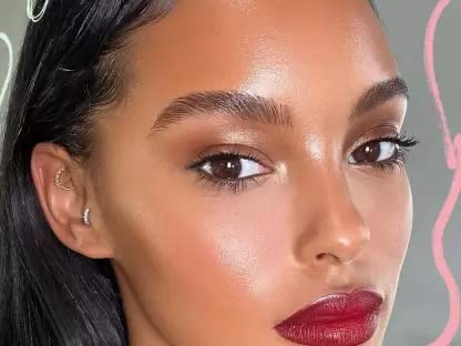 Shimmer Gold Powder Highlighter Makeup with Brush - Compact & Travel-Friendly for Face & Body Glow | Perfect for Contouring, Highlighting & Everyday Glam