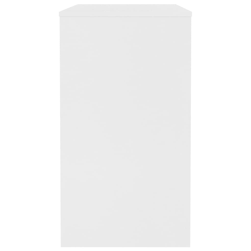 Modern White Makeup Vanity Desk with Storage - 35.4