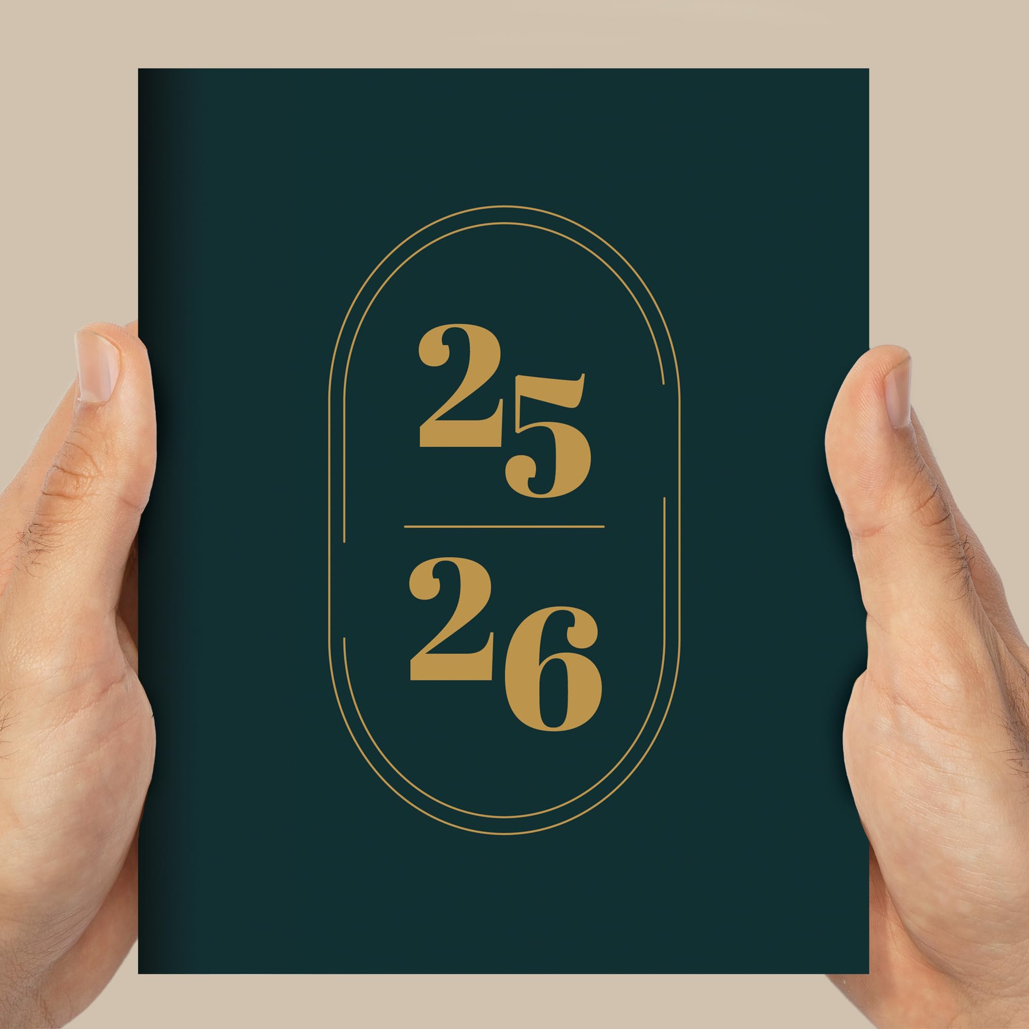 TF Publishing July 2025 - June 2026 Ebony and Ivory Medium Monthly Planner - 12 Month Academic Planner 2025-2026 with 2-Page Spreads, Monthly Calendar Grids & Planning Prompts - 6.5