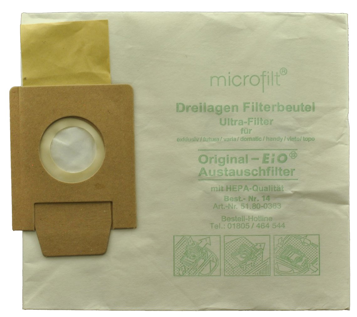 EIO Vacuum Cleaner Replacement Dust Bags & HEPA Filters - Compatible with Most Vacuum Models for Home, Office, and Car Cleaning