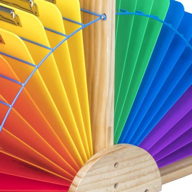 Sturdy Wood & Wire Double Clipboard Stand - Durable Teacher & Office Organizer with Easy Assembly - Perfect for Classroom Supplies & Home Office Organization