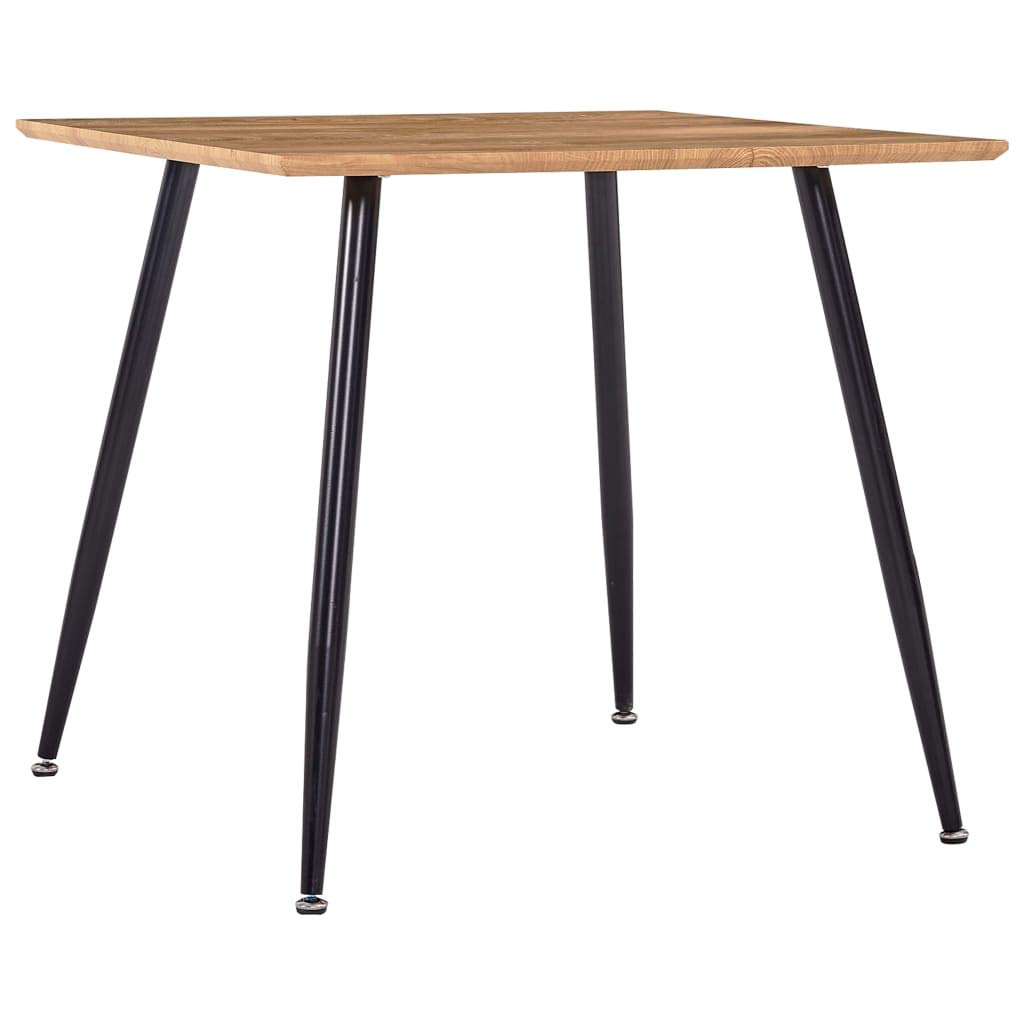 31.7 Inch Square Bar Height Dining Table - Oak & Black MDF Pub Table for Kitchen, Bistro, Cafe - Easy Assembly Counter Height Table for Small Spaces & Entertaining