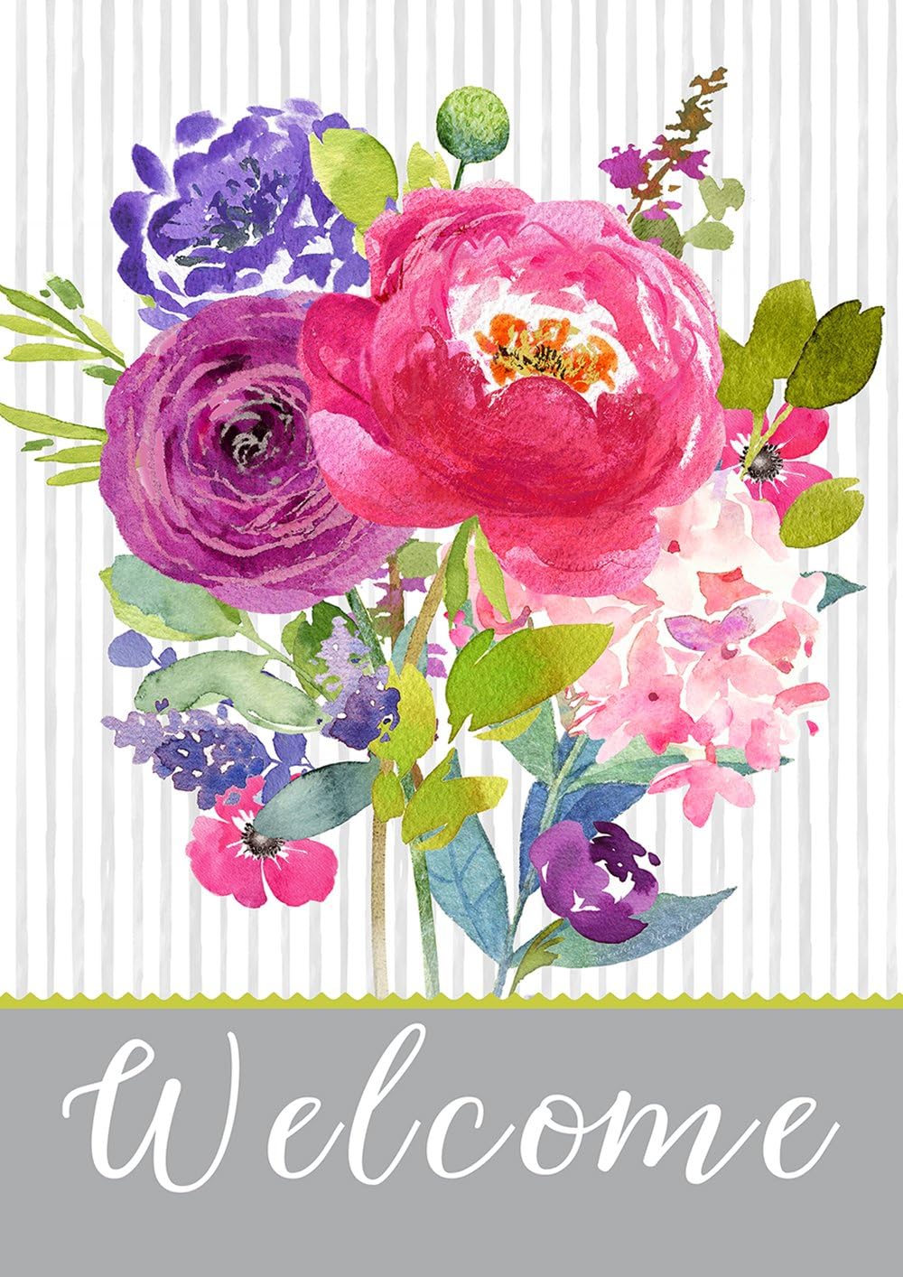 Toland Home Garden 1012531 Double Sided Spring Garden Flag - 28x40 Inch Painted Petals Welcome Spring Outdoor Decoration for Yard, House & Flower Beds | Perfect for Seasonal Porch Decor, Front Lawn Display & Springtime Celebrations