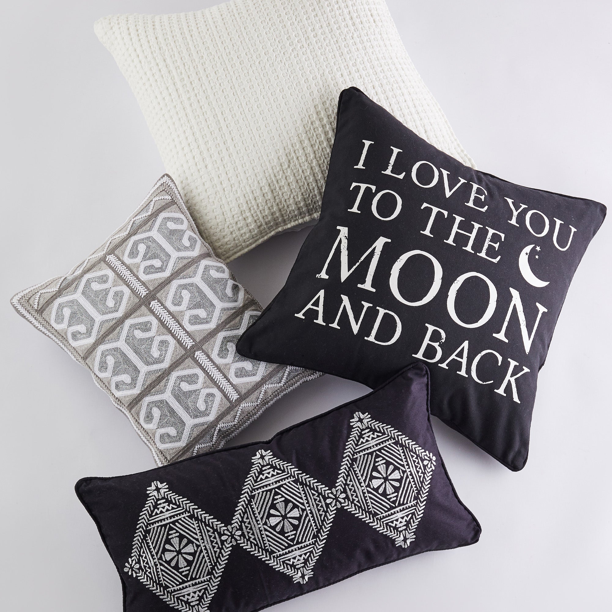 I Love You to the Moon 20x20 Inch Decorative Throw Pillow Cover - Perfect for Couples, Bedroom Decor, and Romantic Gifts