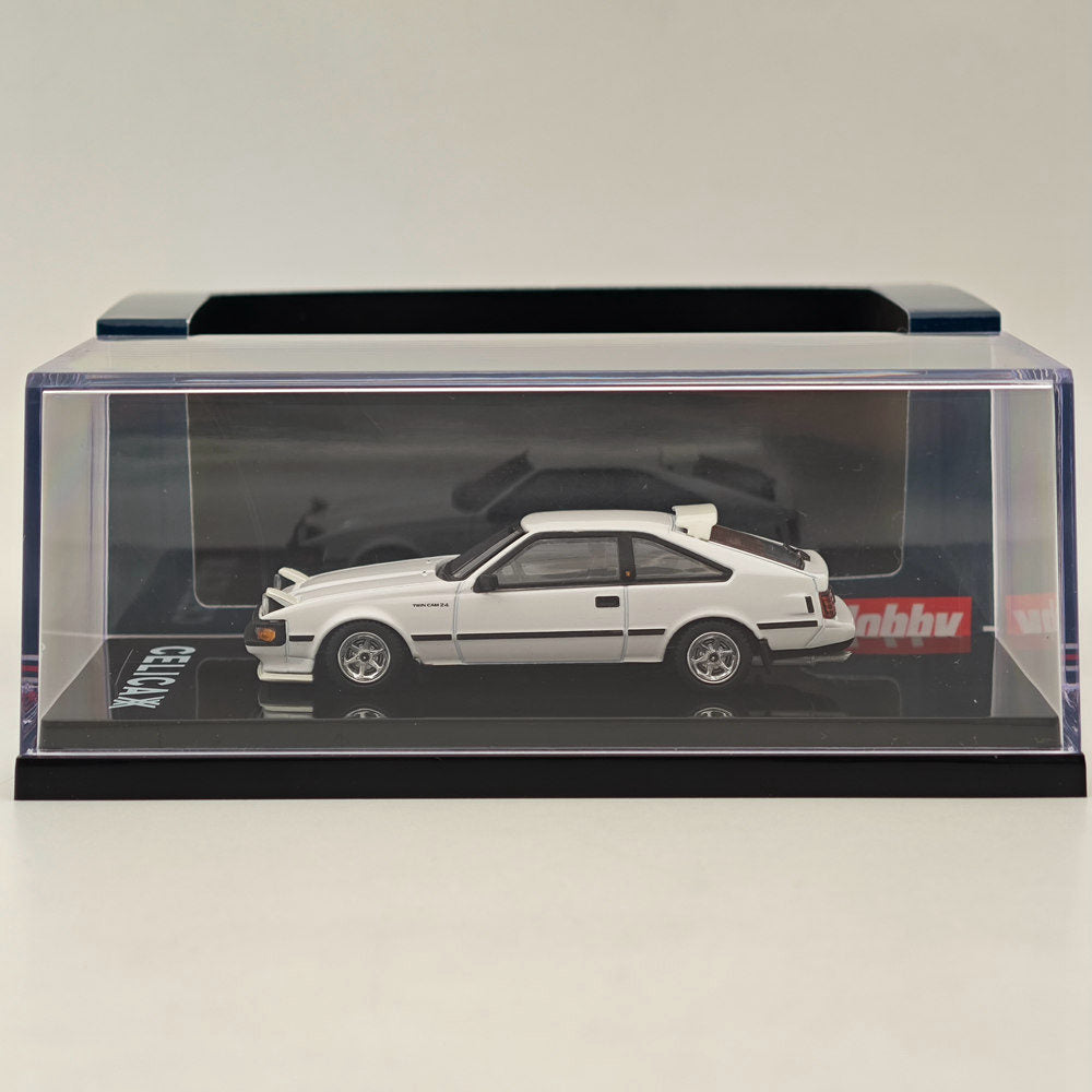 1:64 Scale Hobby Japan Toyota Celica XX (A60) 1983 2000GT TWINCAM24 Customized White Diecast Model Car - Collectible Miniature Vehicle for Display, Gifts, and Racing Enthusiasts