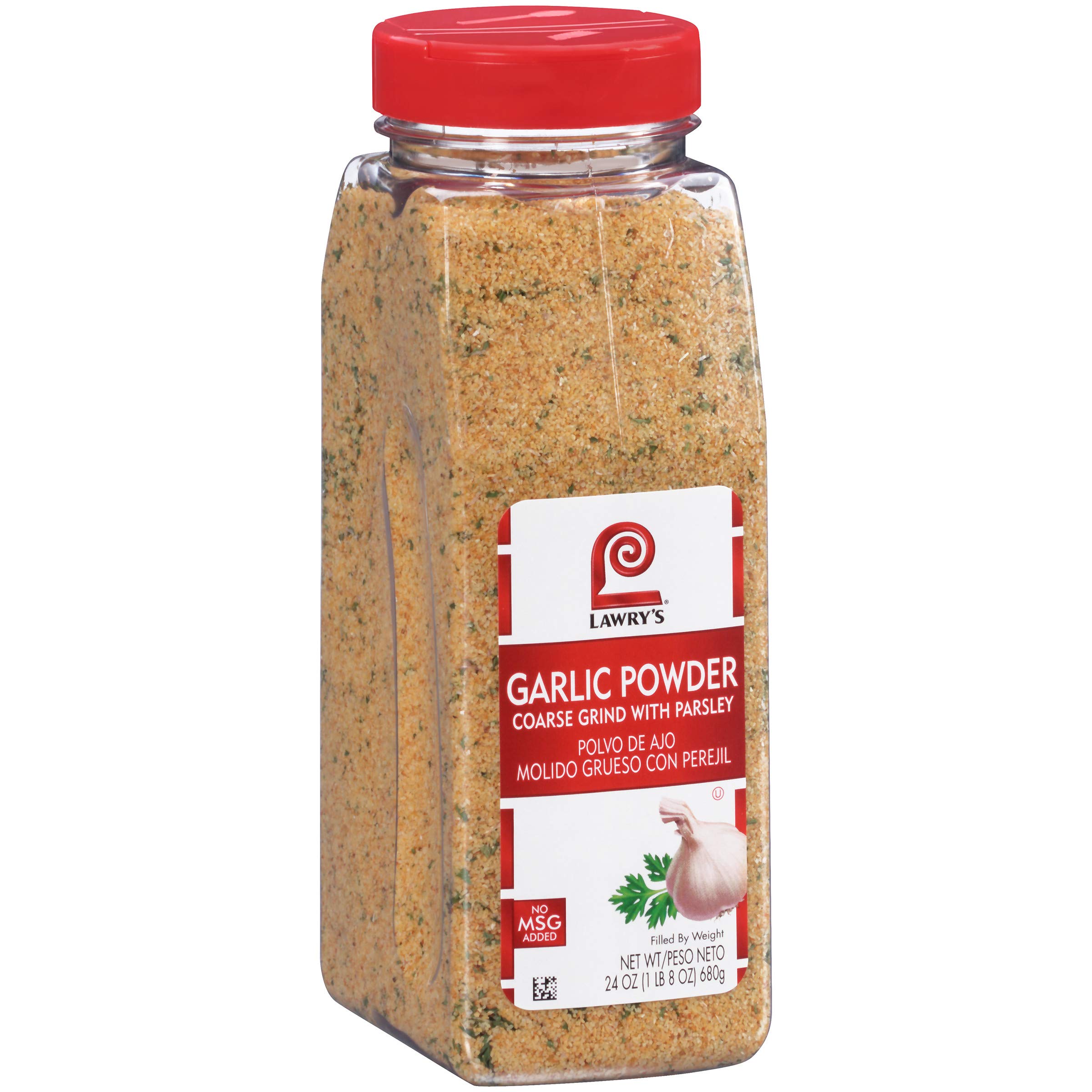 Lawry's Coarse Grind Garlic Powder with Parsley - 24 oz Bulk Size (6 Pack) | All-Purpose Seasoning for Cooking, Grilling & Baking | Perfect for Steaks, Roasts, Soups & Homemade Spice Blends