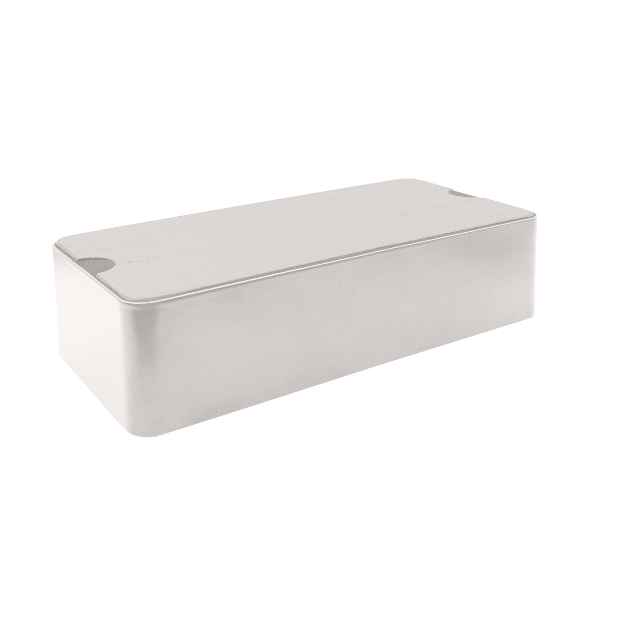 DESIGNSTUFF White Storage Box With Adjustable Dividers - Perfect for Home Organization, Office Supplies & Craft Storage